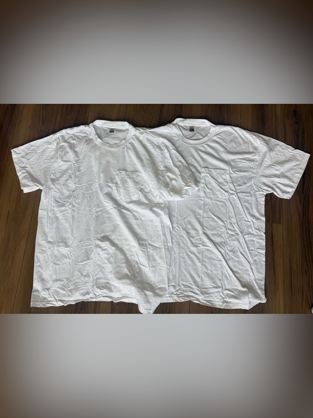 Vintage 90' Fruit Of The Loom Thin Lot Of 2 Pocket Selvedge T White SZ XXL